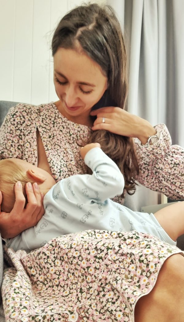 Camilla long-sleeve nursing dress - Image 3