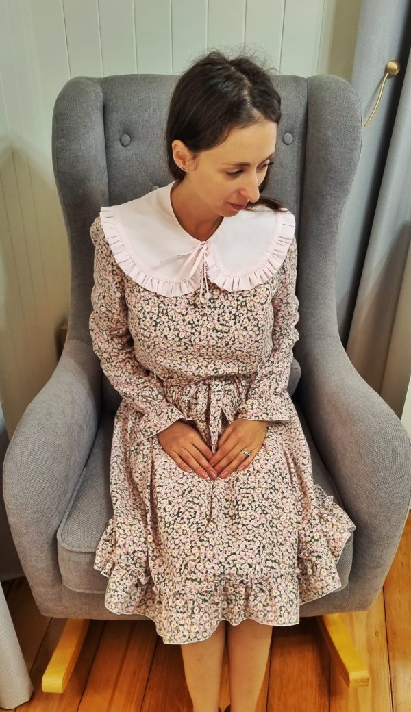 Camilla long-sleeve nursing dress - Image 4
