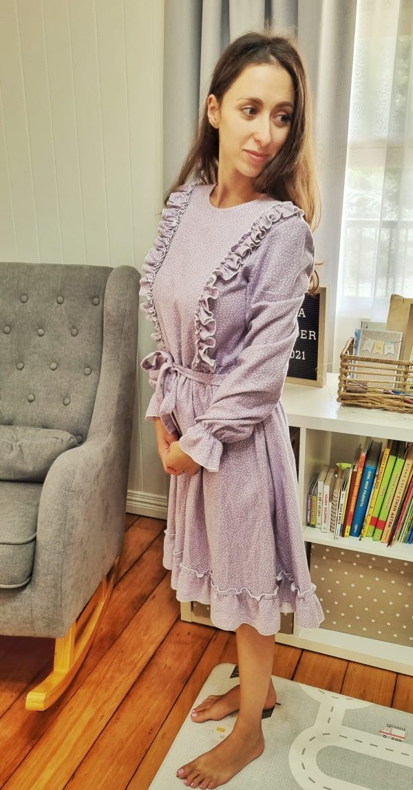 Vanessa long-sleeve nursing dress - Image 5
