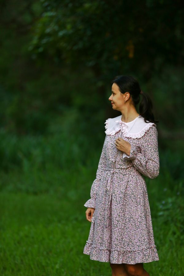 Camilla long-sleeve nursing dress - Image 9