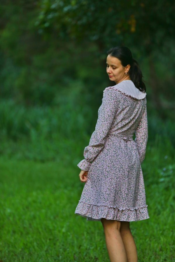 Camilla long-sleeve nursing dress - Image 8