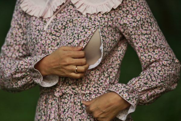 Camilla long-sleeve nursing dress - Image 11
